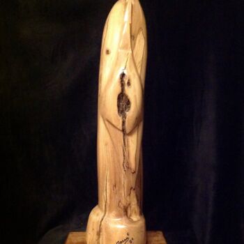 Sculpture titled "Stupeur 1" by Moreau Franck Didier, Original Artwork, Wood