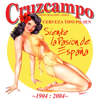 「Cruzcampo Beer Cent…」というタイトルのデジタルアーツ Moreno Francoによって, オリジナルのアートワーク, インク