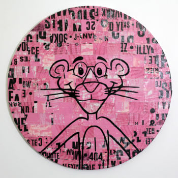 Коллажи под названием "The Pink Panther &…" - Morgan Paslier, Подлинное произведение искусства, Акрил