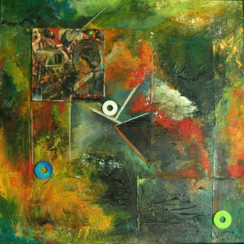 Painting titled "ABSTRACT EXPRESSION…" by Marie-Pierre Philippe-Lohézic (MPPL-ART), Original Artwork, Collages