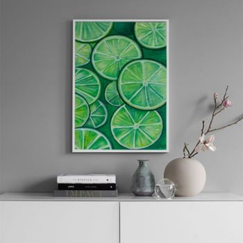 Painting titled "Lime mood" by Mariya Sirotkina, Original Artwork, Oil