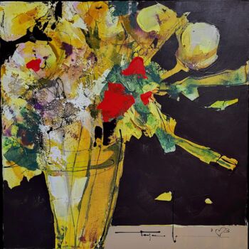 「FLOWERS」というタイトルの絵画 Mugur Popaによって, オリジナルのアートワーク, アクリル