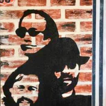 Painting titled "Les Bee gees" by Mura Fowski, Original Artwork, Acrylic