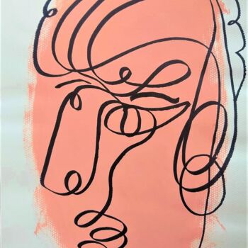 Pittura intitolato "Abstract Faces Seri…" da Murat Rey, Opera d'arte originale, Acrilico