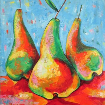 "The three pears" başlıklı Tablo Muraz Martirosyan tarafından, Orijinal sanat, Kolaj