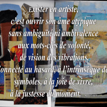Malarstwo zatytułowany „Collage-pensée sur…” autorstwa Muriel Cayet, Oryginalna praca