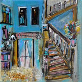 Painting titled "Jardin intérieur" by Muriel Cayet, Original Artwork