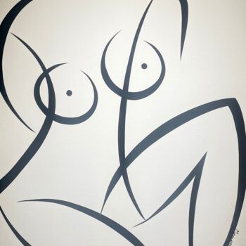 Pintura titulada "Woman nue" por Muriel Matt, Obra de arte original, Acrílico
