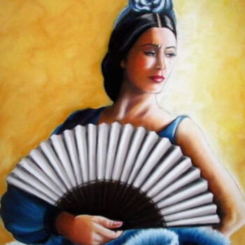 Malerei mit dem Titel "Soledad" von Muryelle Faure, Original-Kunstwerk, Pastell