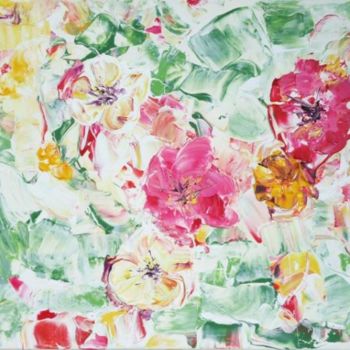 Painting titled "flower 2" by Dmitri Matkovsky, Original Artwork, Oil