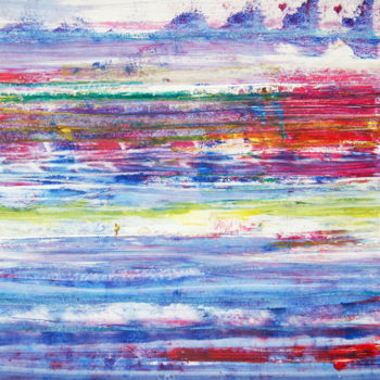 Painting titled "Marcian Sea - Origi…" by Dmitri Matkovsky, Original Artwork, Acrylic