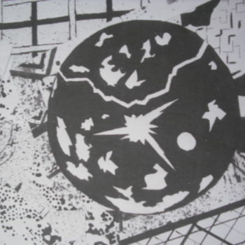 Рисунок под названием "Automne de L'âge" - Mustapha Dali, Подлинное произведение искусства, Чернила