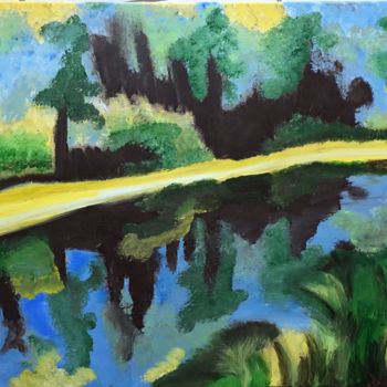 Peinture intitulée "Canal du Midi je n’…" par Murielle Viret, Œuvre d'art originale, Acrylique