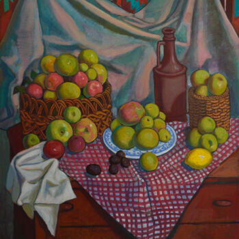 Pintura titulada "Apples" por Mykola Kozlovskyi, Obra de arte original, Oleo