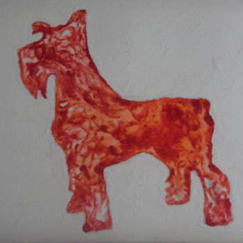 Malarstwo zatytułowany „Le chien fier” autorstwa Audran, Oryginalna praca, Pigmenty