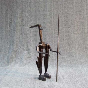 Skulptur mit dem Titel "Fantassin" von Myriam Schmaus, Original-Kunstwerk, Metalle