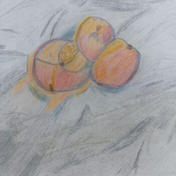 Dessin intitulée "Nature morte" par Myriam Rouffiange, Œuvre d'art originale, Crayon