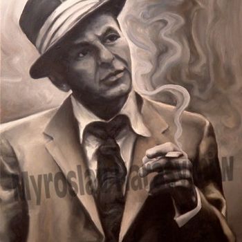 Ζωγραφική με τίτλο "Frank Sinatra" από Myroslav Harasymiw, Αυθεντικά έργα τέχνης