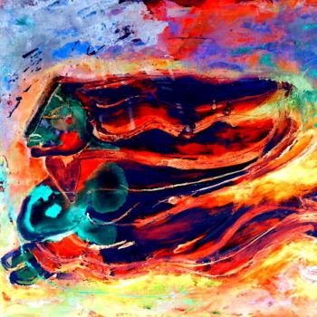 Digitale Kunst mit dem Titel "je-fus-sirene" von Mysane, Original-Kunstwerk, Digitale Malerei