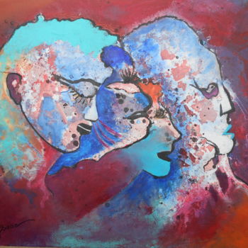 Painting titled "les-masques-de-la-v…" by Mysane, Original Artwork, Other