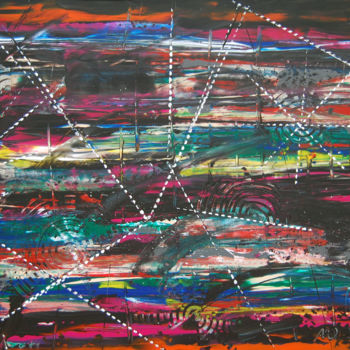 Malerei mit dem Titel "Ohnegleichen" von N.A. Dietzen, Original-Kunstwerk, Acryl