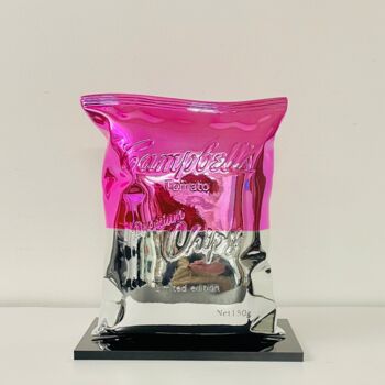 Sculpture titled "Amazing chips pink" by N Nathan, Original Artwork, Resin