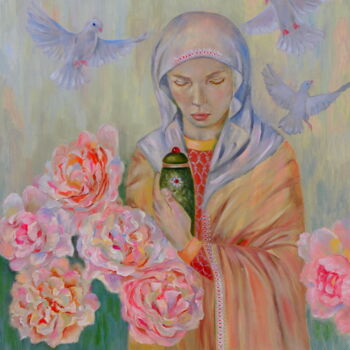 Painting titled "Mary Magdalene and…" by Nadezda Krivohizina, Original Artwork, Oil