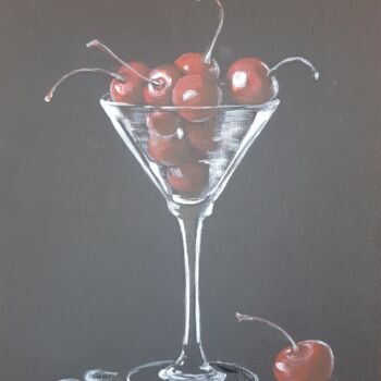 Schilderij getiteld "Cherry" door Nadezhda Brinke, Origineel Kunstwerk, Acryl