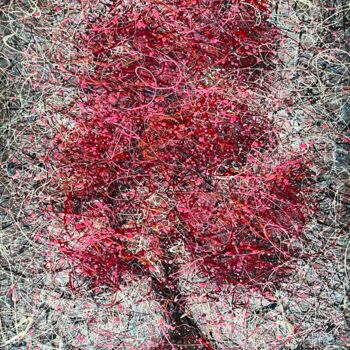 Картина под названием "Petals of Life's Tr…" - Nadiia Antoniuk, Подлинное произведение искусства, Акрил