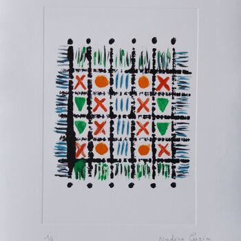 Impressões e gravuras intitulada "Tapis" por Nadine Rivoal, Obras de arte originais, Monotipo