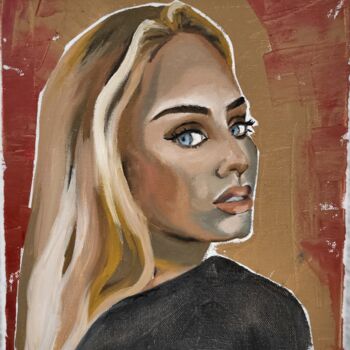 Painting titled "Adele" by Nadja Schramm, Original Artwork, Oil