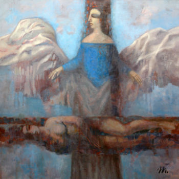Painting titled "Lilit" by Shamil Nadrov, Original Artwork, Oil