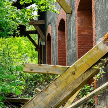 Photographie intitulée "URBEX 008 - Gare dé…" par Naep, Œuvre d'art originale, Photographie numérique