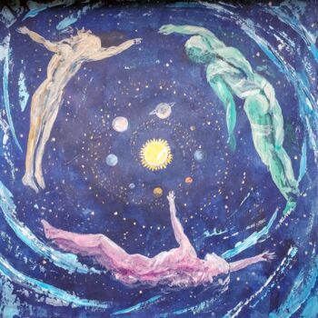 「Cosmic Consciousness」というタイトルの絵画 Najma Soonasraによって, オリジナルのアートワーク, アクリル