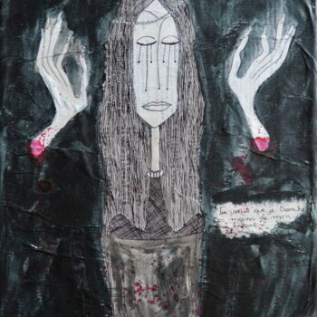 Malerei mit dem Titel "La jeune fille sans…" von Nancy Van Reeth, Original-Kunstwerk
