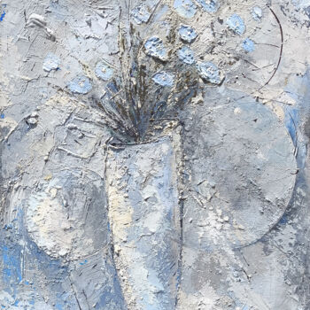 Pintura intitulada "Frosted Bouquet" por Narek, Obras de arte originais, Óleo Montado em Armação em madeira