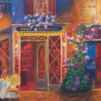 Painting titled "COSY EVENING 2015" by Nastya Prairie, Original Artwork, Oil