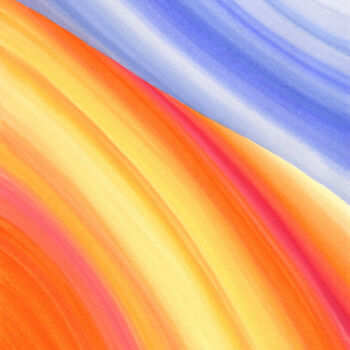 Pintura titulada "Desert. Sky and Sun…" por Nata Korpusova, Obra de arte original, Acuarela