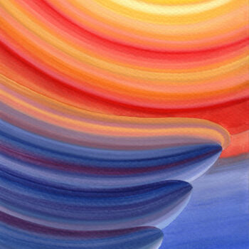 "Sun. Sea. Wave. Abs…" başlıklı Tablo Nata Korpusova tarafından, Orijinal sanat, Suluboya