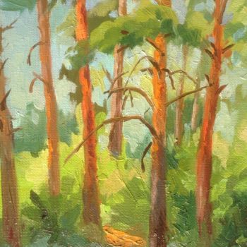 「Pines」というタイトルの絵画 Nata Newによって, オリジナルのアートワーク, オイル