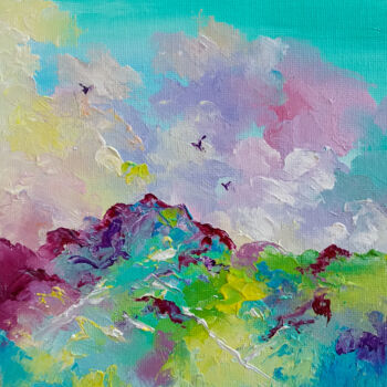 제목이 "Mountain peak, mini…"인 미술작품 Natalie Rusinova로, 원작, 기름