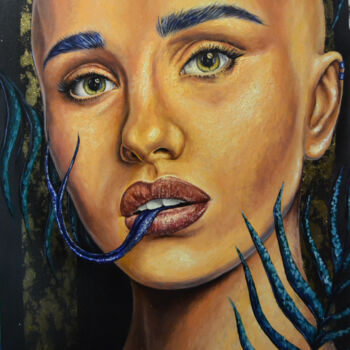 Painting titled "LANA" by Natali Ustimenko, Original Artwork, Oil