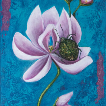 Peinture intitulée "Magnolia" par Natalia Berezina (natimade), Œuvre d'art originale, Acrylique