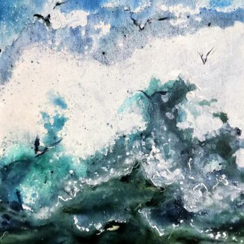 Painting titled "THE STORM III" by Natalia Czarnecka-Diling, Original Artwork, Acrylic