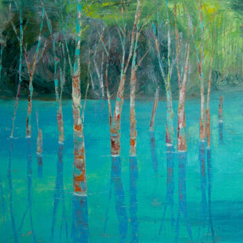 Pintura titulada "WITHERED FOREST , 4…" por Natalia Korneeva, Obra de arte original, Oleo