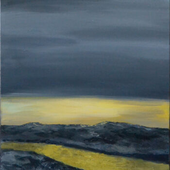 绘画 标题为“Yellow sunset” 由Natalia Kurmaeva, 原创艺术品, 丙烯
