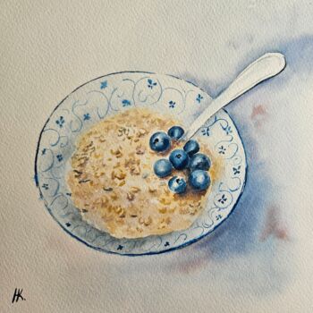 「"Porridge,sir" or a…」というタイトルの絵画 Natalia Kuznetsovaによって, オリジナルのアートワーク, 水彩画