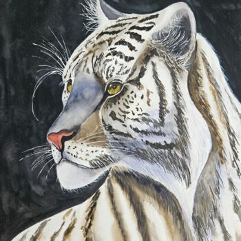 「Bengal tiger」というタイトルの絵画 Natalia Kuznetsovaによって, オリジナルのアートワーク, 水彩画