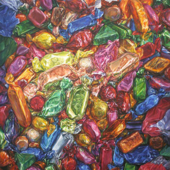 Painting titled "Wrappers" by Natalia Rezanova, Original Artwork, Acrylic