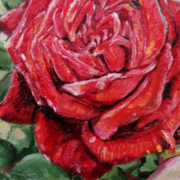 「mysterious rose」というタイトルの絵画 Наталья Шевкуноваによって, オリジナルのアートワーク, オイル